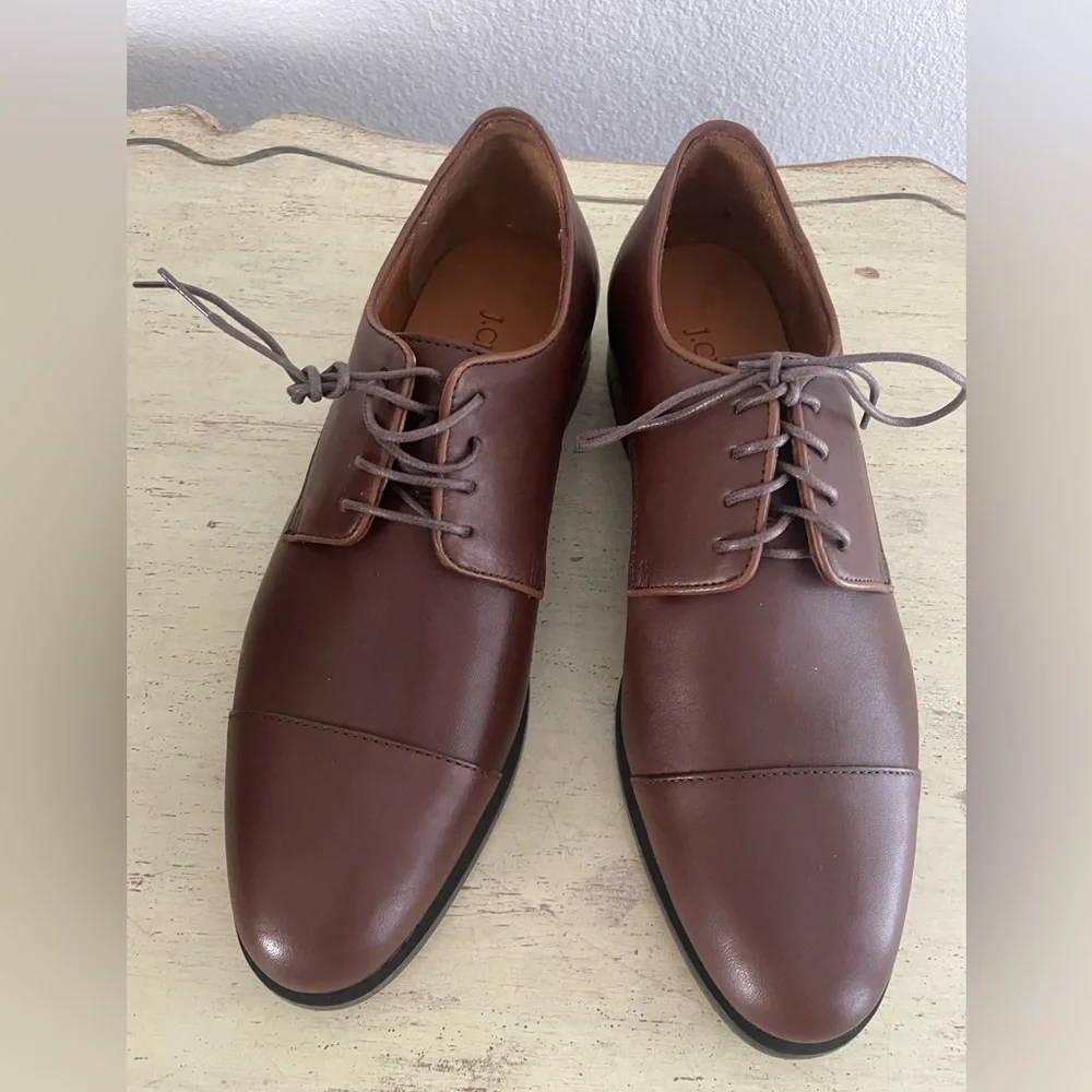 J. CREW Leather cap-toe derby shoes in Brown Size 9.5 M‎ NWOB $228 BS113